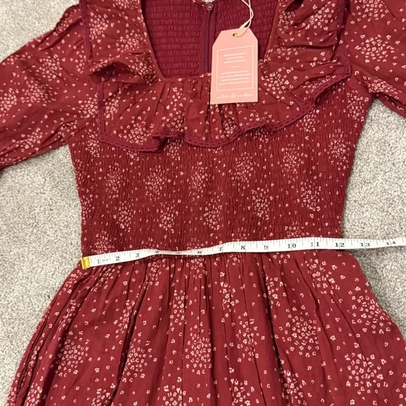 Ivy City co Gracie Maxi Dress in Wine burgundy Cotton size small NWT - Picture 11 of 13